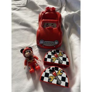 LEGO DUPLO Disney Mickey Mouse Racecar Car Set Blocks Pieces Lot
